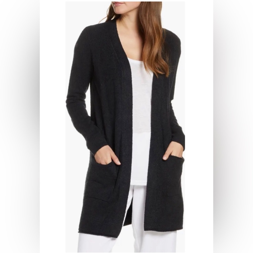 Barefoot Dream Cozy Chic Lite Long cardigan. black size small.